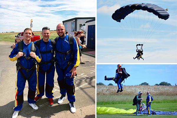 Alpha Manufacturing team skydiving