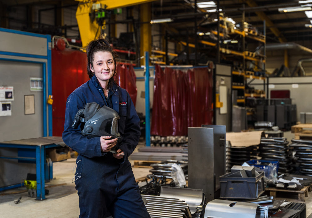 Welder Chloe Sales featured in London exhibition Alpha Manufacturing