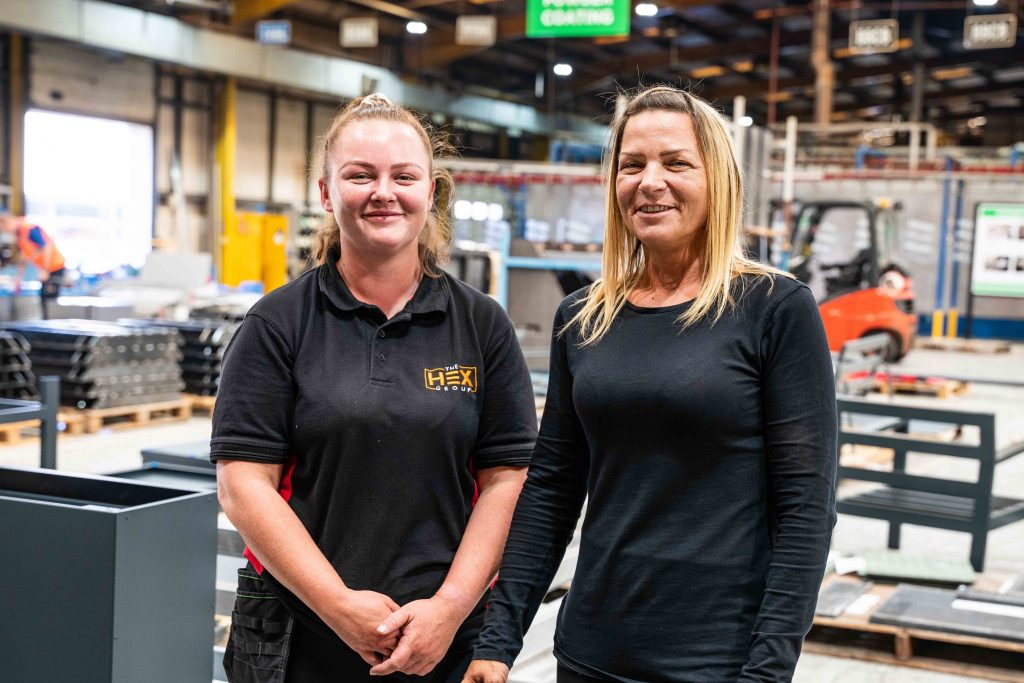 Sam and Charlie, mother and daughter who are employed by our family business